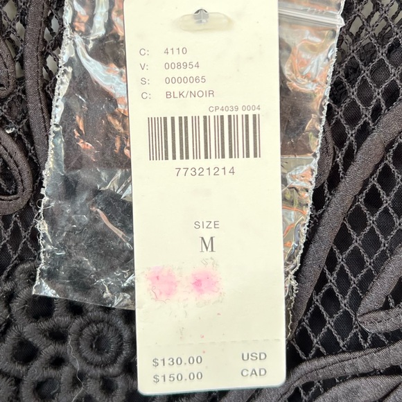 NWT Anthropologie Sheer Mesh Appliqué Tank Top - Picture 8 of 9